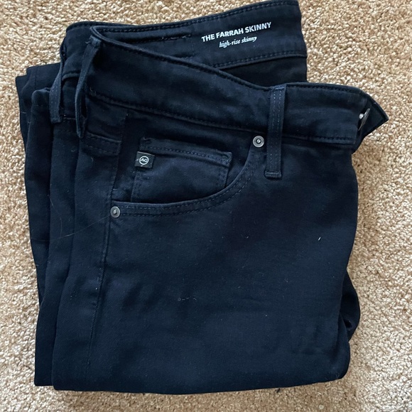Ag The Farrah High-Rise Skinny Jeans | Black - Picture 12 of 12